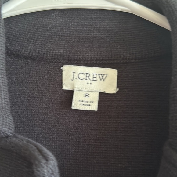 J. Crew Black Cotton Sweater Blazer Two Button - Picture 4 of 8